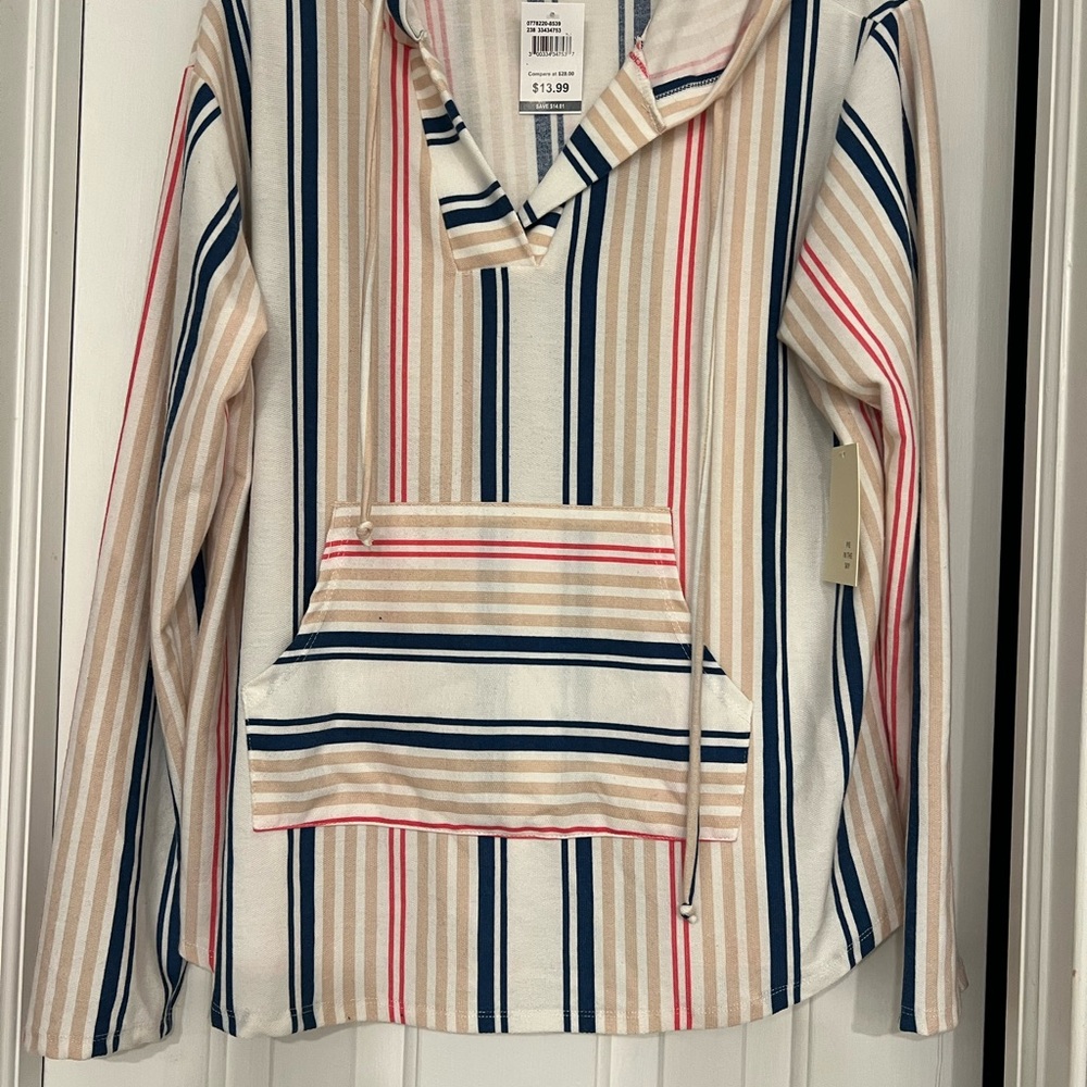 Striped Women's Hoodie - Multicolor